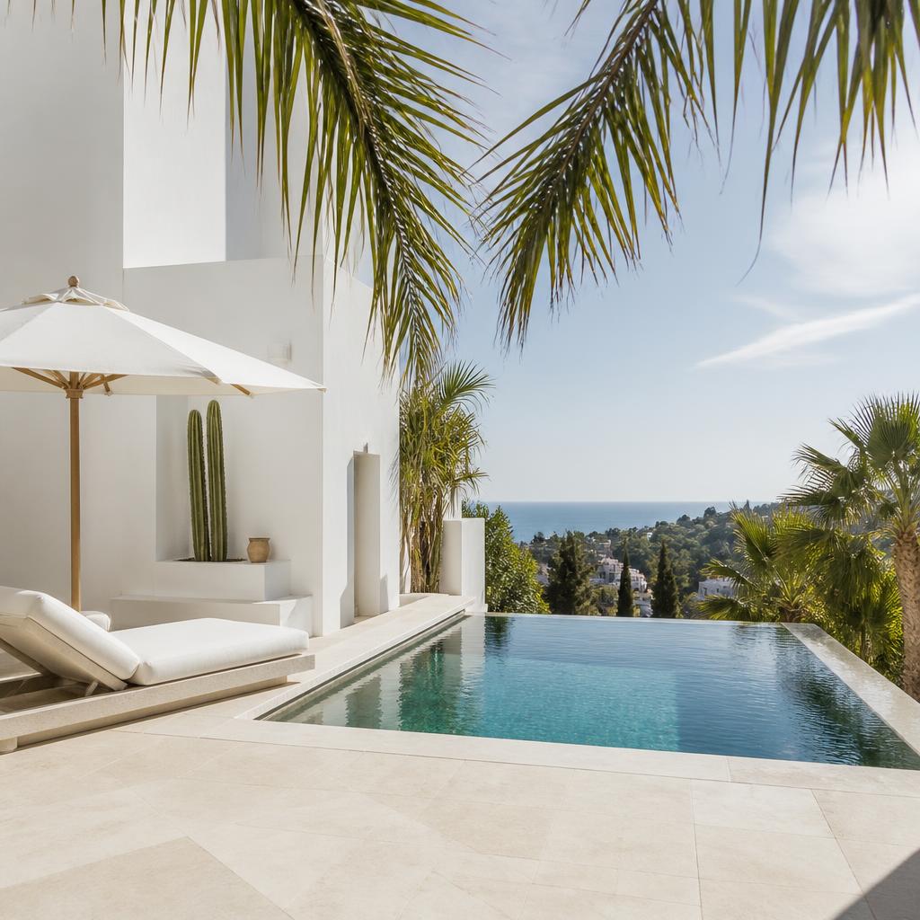 Private terrace pool at Azizi Florence